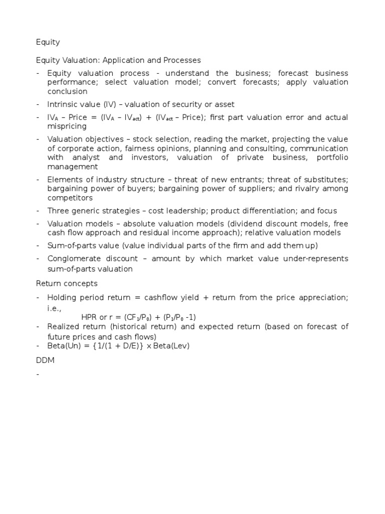 Equity | PDF