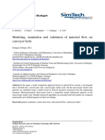 Modeling and simulation of material flow on conveyor belts