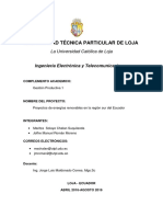 Energía Renovables Al Sur Del Ecuador