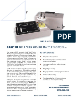 Kam KF Karl Fischer Moisture Analyzer Product Literature