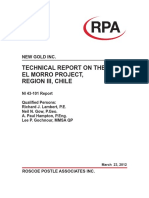 RPA New Gold El Morro NI43 101 Report FINAL 2012-03-26