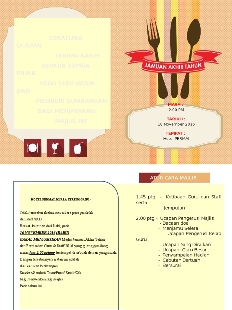 Buku Program Jamuan Akhir Tahun Cikgugrafik Com