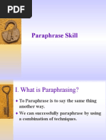 Paraphrasing Techniques