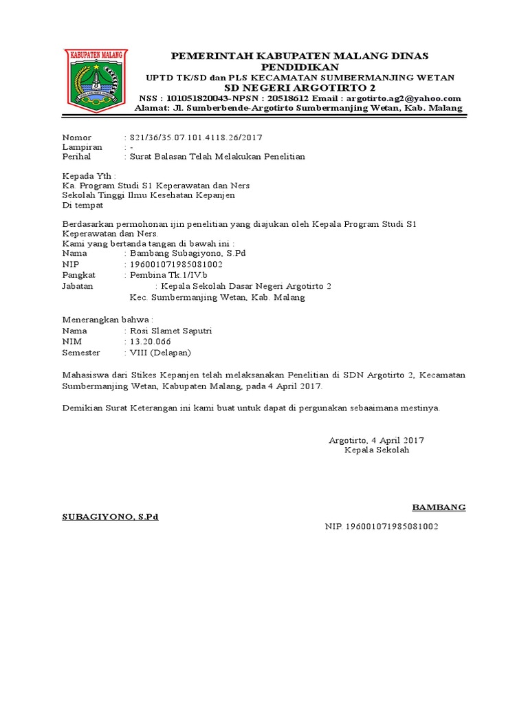 Surat Balasan Ag 2