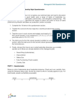 Managerial Grid Questionnaire PDF