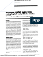 Risk and Capital Budgeting