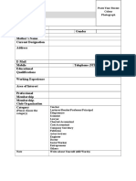 Profile Application Form