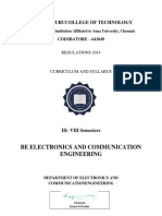 KCT Electronics and Communication Engineering Curriculum