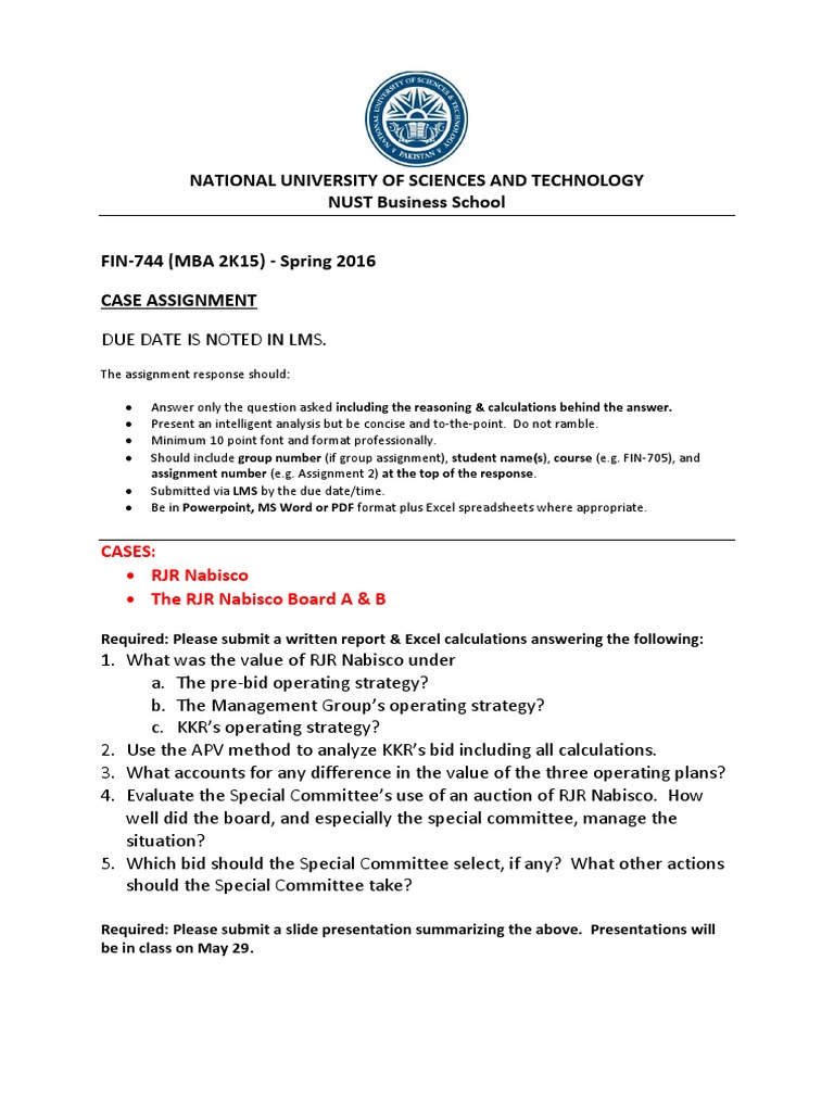 Case study nabisco picture