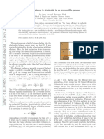 Carnot Efficiency Is Attainable in An Irreversible Process: PACS Numbers: 05.70.-A, 05.40.-A, 05.70.Ln