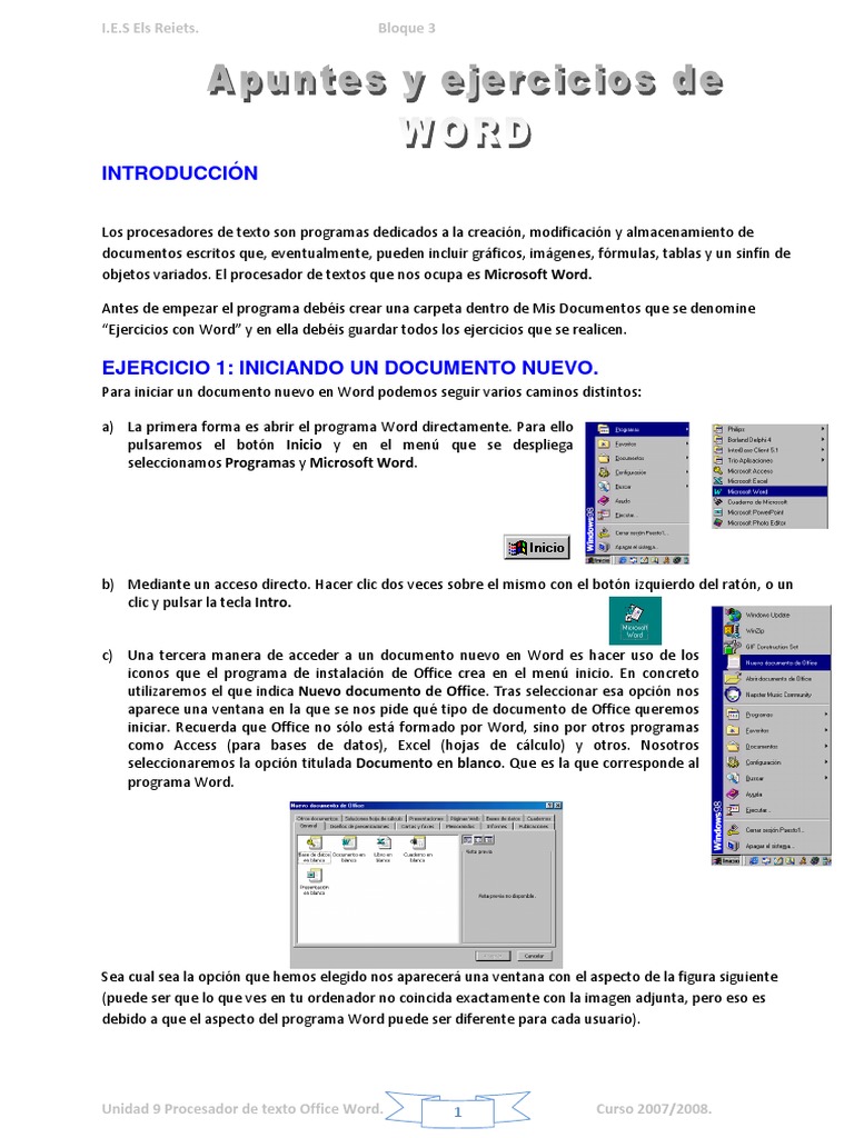 Bloque 3 Unidad 9 Procesador de Texto Office Word Point