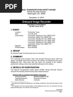 NTSB Panhandle Train Onboard Image Recorder Report