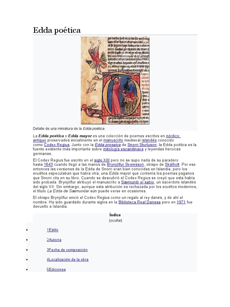 Edda Poética | Literatura nórdica antigua | Mitología nórdica