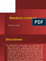 Wanbury Profile February 2006