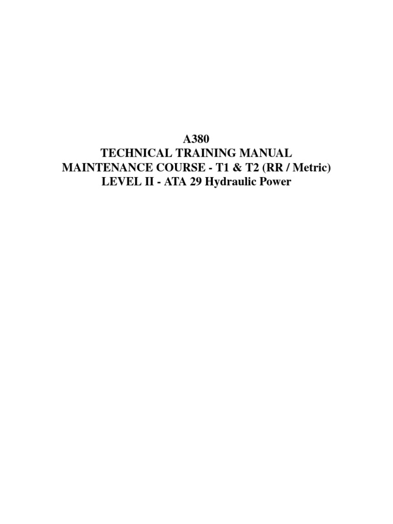 LEVEL II - ATA 29 Hydraulic Power | PDF | Airbus | Leak