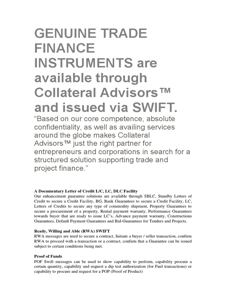 (01B) Enhancing Global Trade Finance | PDF | Letter Of Credit | Banks