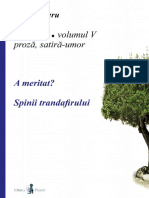 A MERITAT? Si SPINII TRANDAFIRULUI - VOLUMUL 5 - SCRIERI ION BUCHERU