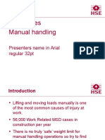 Manual Handling Safety Executive Small Sites