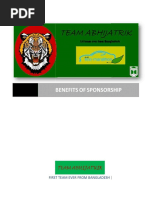 X Benefits of Sponsor