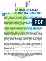 Prevention of Falls in The Dementia Patient
