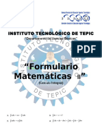 Formulario Matematicas Ii Ittepic