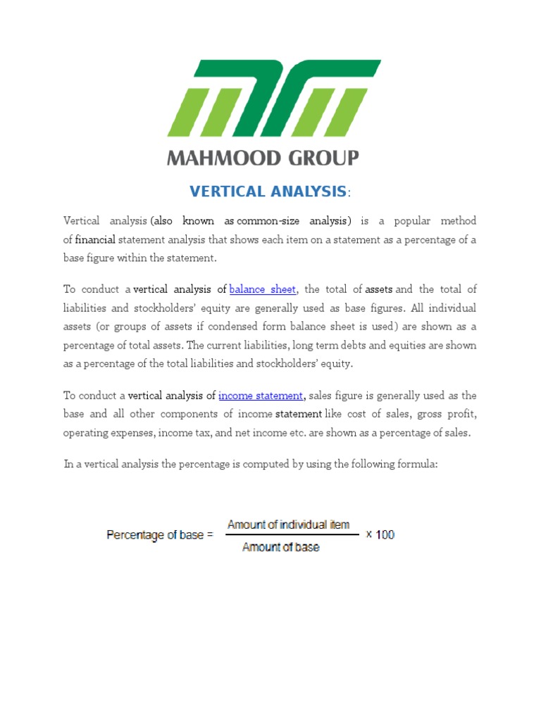 Understanding Vertical Analysis Methods | PDF | Balance Sheet | Equity ...