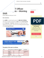 IBPS (SO) V IT Officer - Exam Analysis - Morning Shift