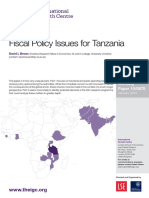 Fiscal Policy Issues For Tanzania