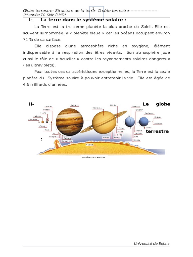 Structure interne du globe terrestre | PDF | Tectonique des plaques | Terre