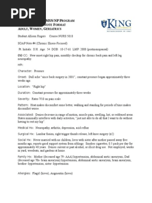nurs 5018- soap note chronic illness