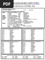Regular Puja & Activities 2016