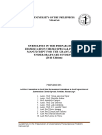 Guidelines in The Preparation of Thesis