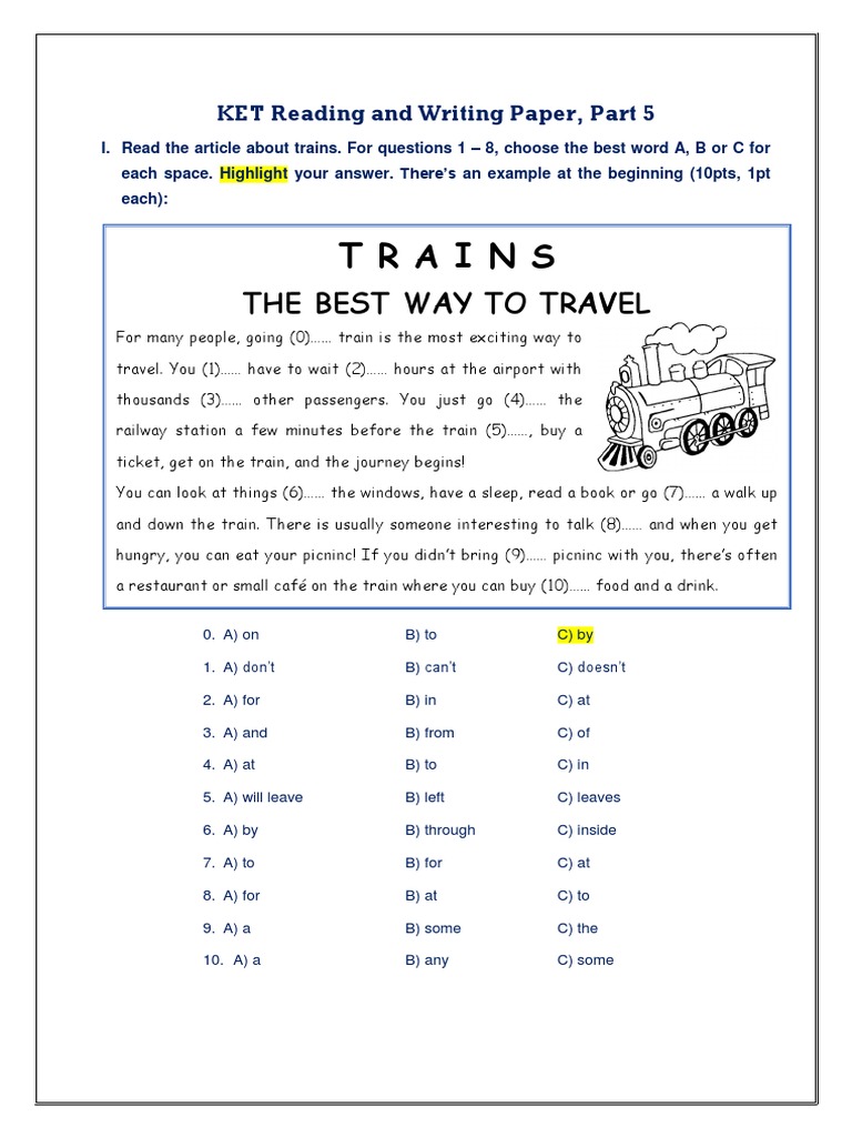 KET Reading and Writing Paper Part 5 2 PDF