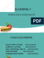 KELOMPOK 9 PENGUJIAN SUBSTANTIF