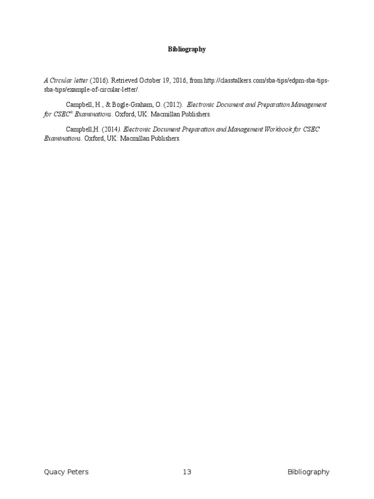 Sba-Tips/example-Of-Circular-Letter/. Campbell, H., & Bogle-Graham, O ...