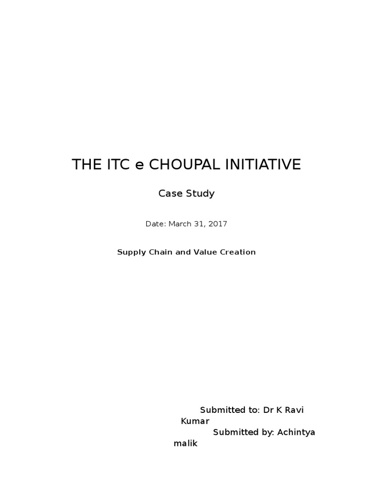 itc e choupal case study harvard pdf
