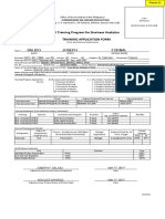 Training Application Form For Business Analytics 20150321 PDF