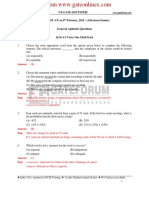 General Aptitude Questions: GATE 2015 - CE On 8 February, 2015 - (Afternoon Session)