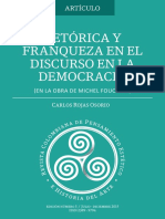 Retórica y Franqueza en El Discurso en La Democracia (en La Obra de Michel Foucault) - Carlos Rojas Osorio