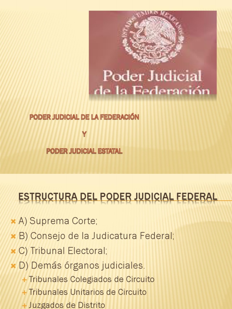 Estructura Del Poder Judicial Federal | PDF | Constitución | Juez