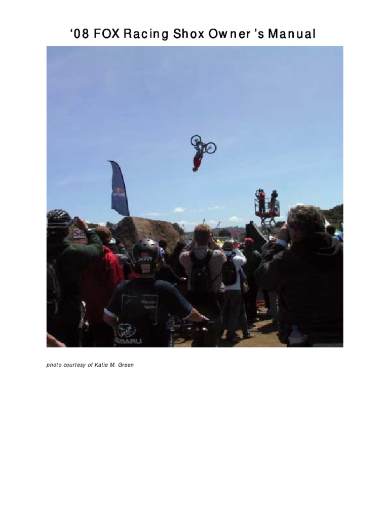 Fox F80 Rl Service Manual