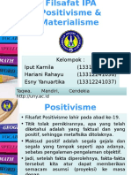 FILSAFAT IPA POSITIVISME Dan MATERIALISME