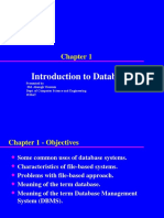 Introduction To Databases: Chapter 1