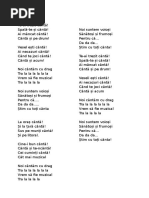 versuri cantece