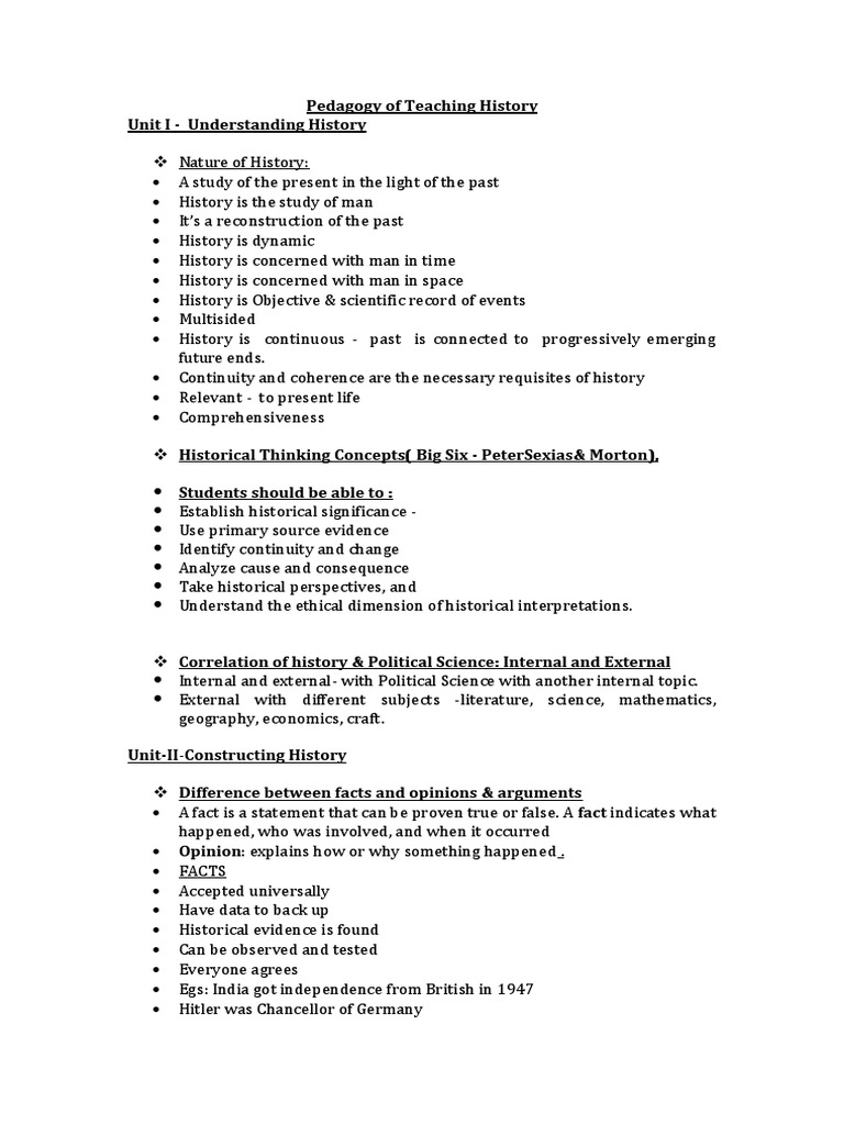 Pedagogy of Teaching History PDF Critical Thinking Science