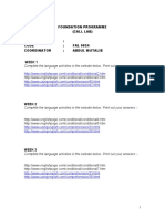 Week 1: Complete The Language Activities in The Website Below. Print Out Your Answers