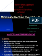 Maintenance Management and Services Offered by Micromatic