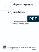 2001 PENNYCOOK Critical Applied Linguistics Intro