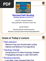 Shortest-Path Routing: Reading: Sections 4.2 and 4.3.4