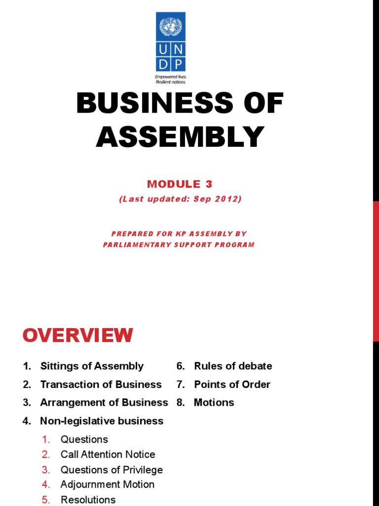 Module 3-Business of Assembly | PDF | Government Information | Social ...